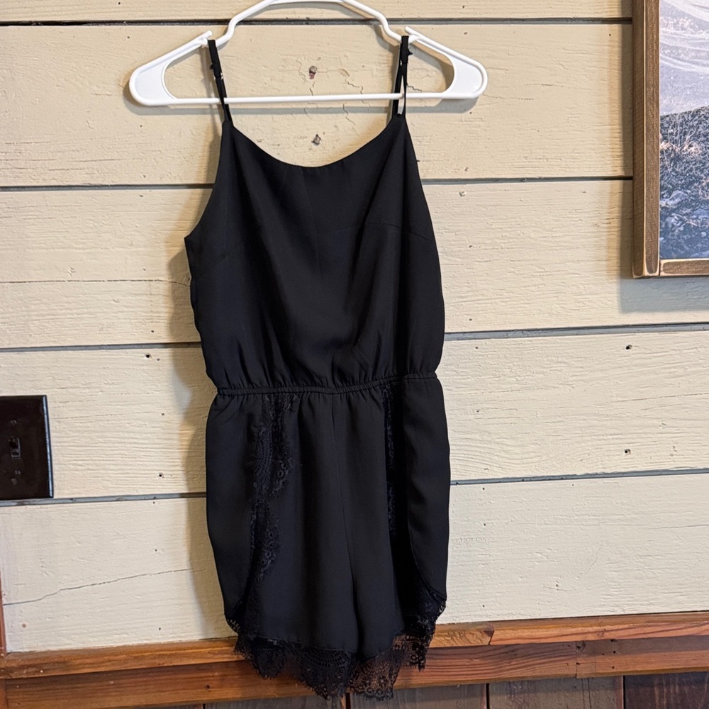 Black Lace Romper